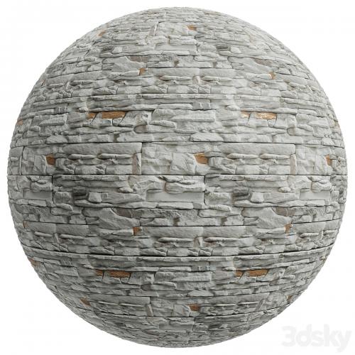 FB434 White facade decorative stone | 1MAT | PBR | Seamless