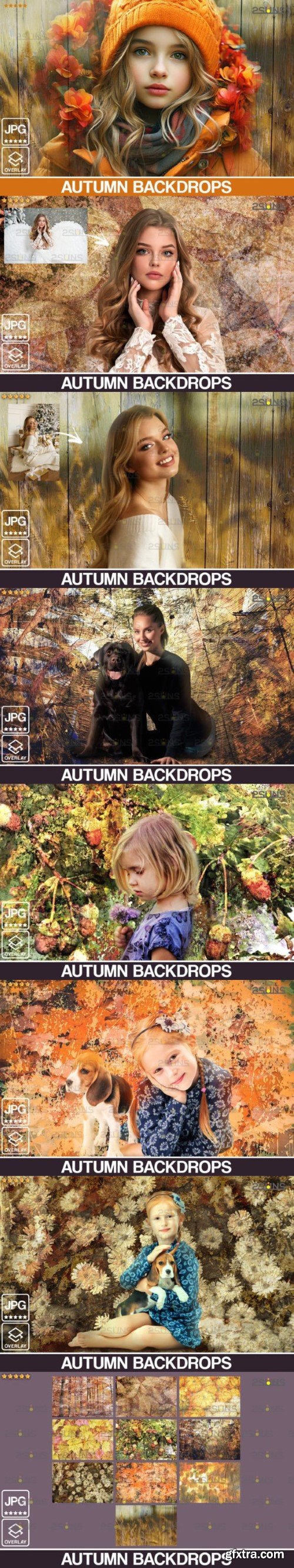 Autumn Backdrop Photoshop Overlays