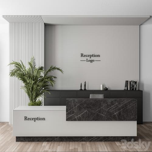 Reception Desk and Wall Decoration - Office Set 311