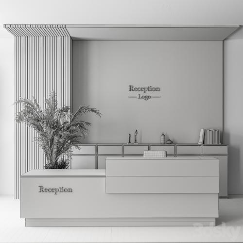 Reception Desk and Wall Decoration - Office Set 311