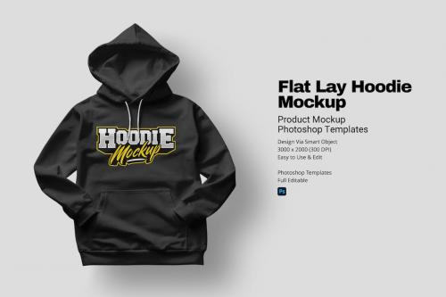 Flat Lay Hoodie Mockup