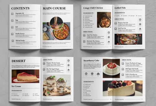 Cook Book Recipe Book Template Brochure Layout