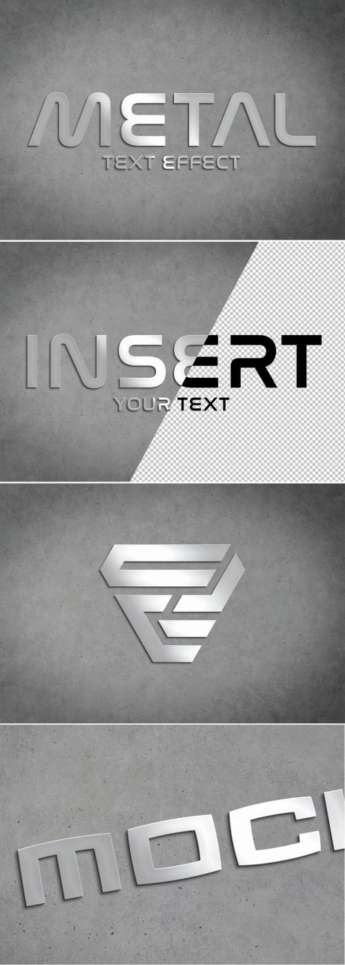 Metal Text Effect Style Mockup - 358111745