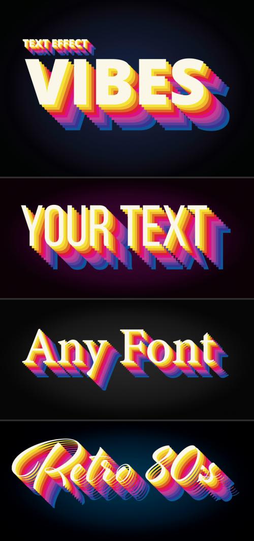 Vibes 80's Text Style Effect - 358120030