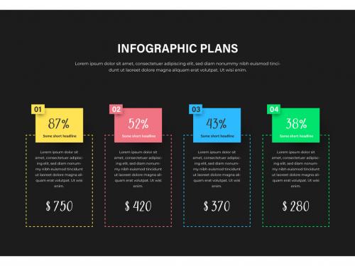 Infographic Layout with Four Colored Options - 358151901