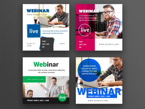 Webinar Social Media Post Layouts - 358151944