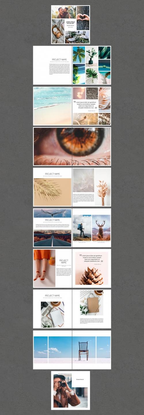 Minimal Square Photography Portfolio Brochure Layout - 358344007