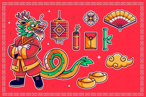 Chinese New Year Graphics & Illustrations Pack