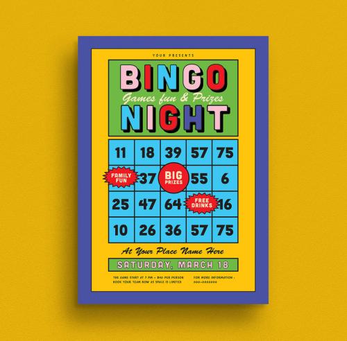 Bingo Night Event Flyer Layout - 358403714