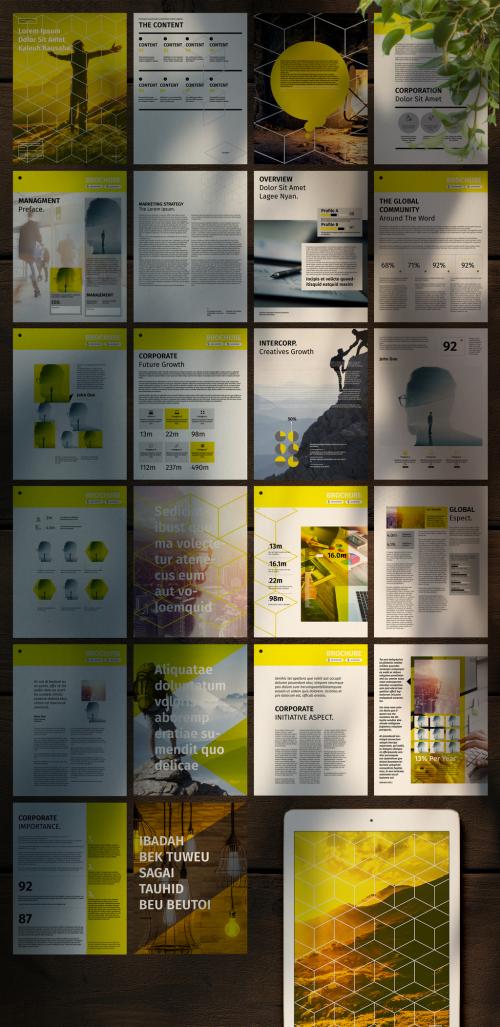 Modern Yellow Digital Business Brochure Layout - 358644032