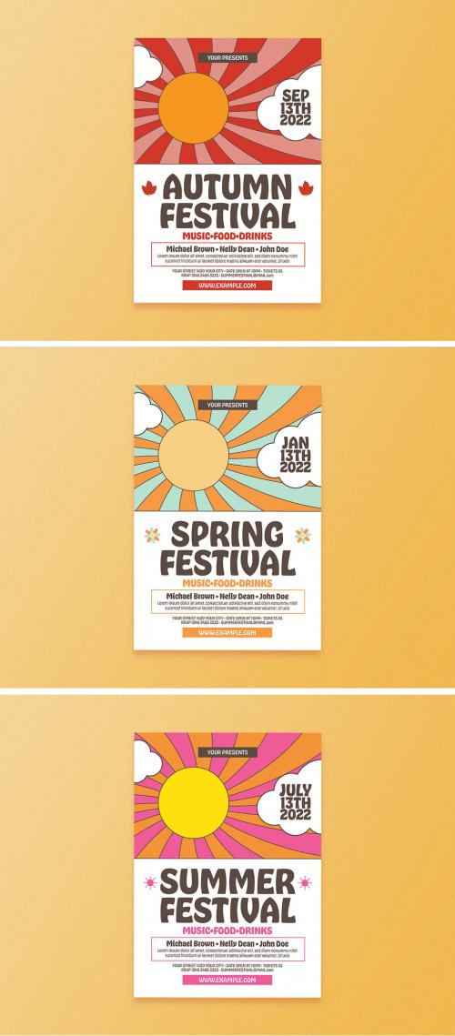 Multicolor Seasonal Festival Flyer Layout - 359478426