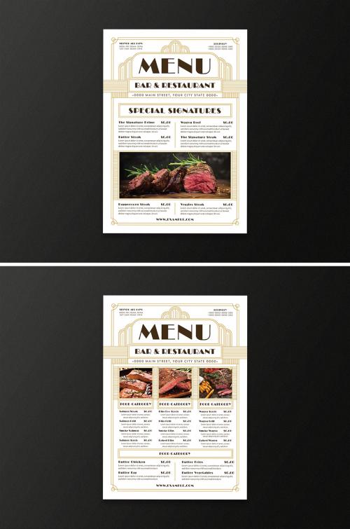 Art Deco Food Menu Layout - 359478497