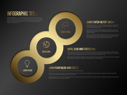 Three Golden Elements Infographic Layout - 359502889
