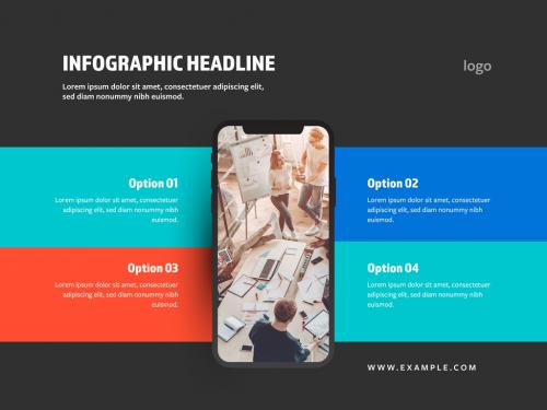 Infographic Layout with Smartphone Mockup - 359756558