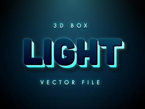 3D neon Light Box Text Effect - 359792481