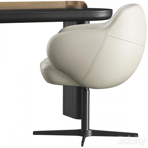 Writing desk Miniforms Jumbo and chair Cattelan Italia Bombe X