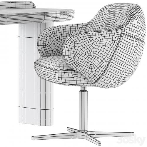 Writing desk Miniforms Jumbo and chair Cattelan Italia Bombe X