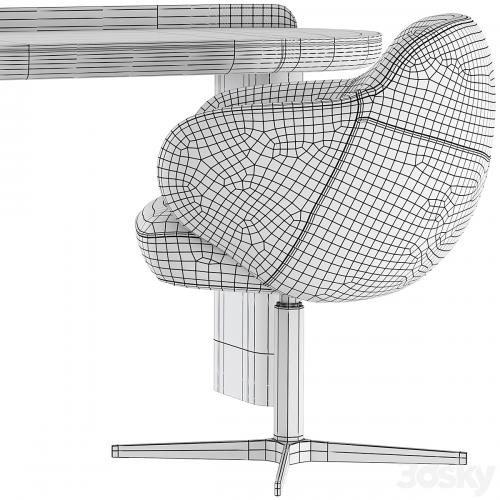 Writing desk Miniforms Jumbo and chair Cattelan Italia Bombe X