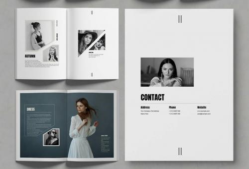 Minimal Fashion Look Book Template Layout