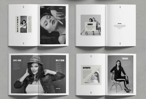 Minimal Fashion Look Book Template Layout