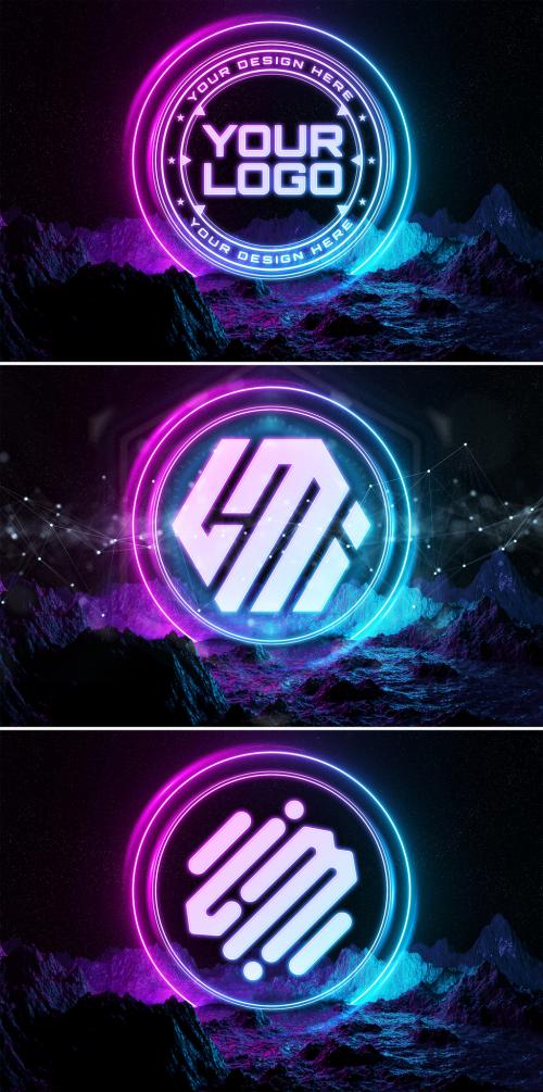 Neon Light Logo Mockup - 360273548