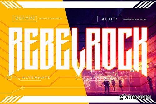 Rebelrock - Decorative Font LVCNSZY