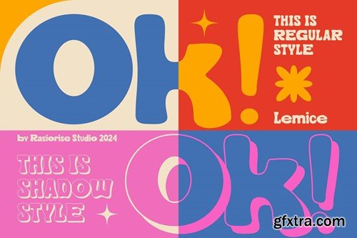 Lemice Groovy Cartoon Decorative Font Y297646