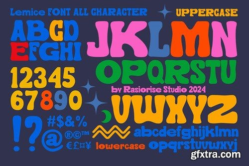 Lemice Groovy Cartoon Decorative Font Y297646