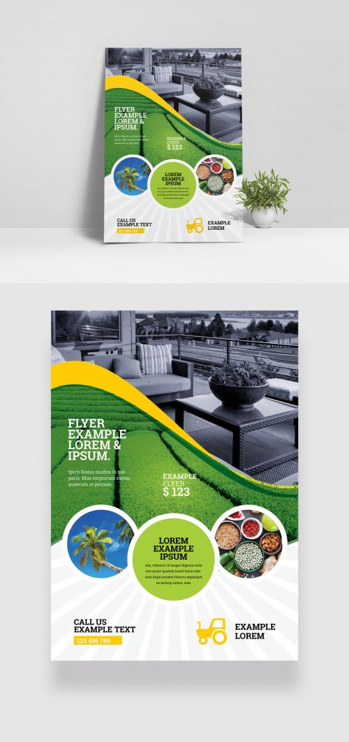 Garden and Farm Agricultural Flyer Layout - 360322739