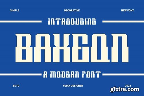 Baxeqn - Modern Typeface 2VSXJML