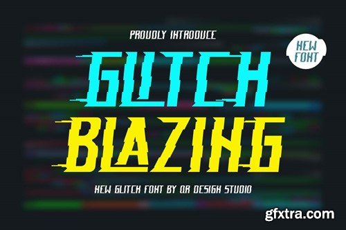 Glitch Blazing Font HTTZCQE