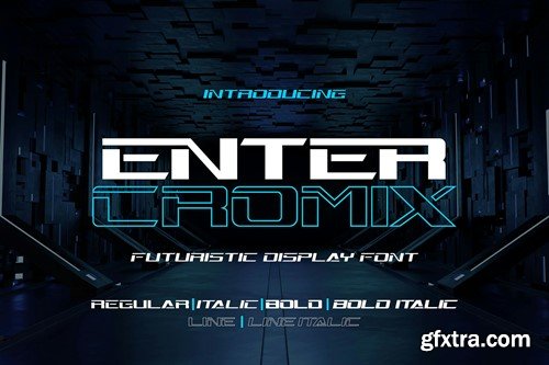 Enter Cromix - Futuristic Display Font L4SXNWM