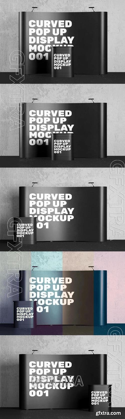 Curved Pop Up Display Mockup 001 HR7LLHP