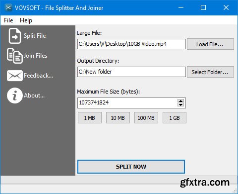 VovSoft File Splitter and Joiner 2.0