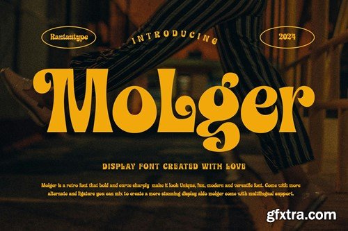 Molger Retro Display Font TRD2DRY