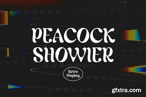 Peacock Showier Retro Serif Display Font MTRRGAQ