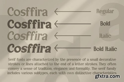 Cosffira - Elegant Serif Family Font KNHGB7Z