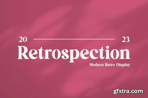 Retrospection Modern Retro Serif Display Font SRVQCWV