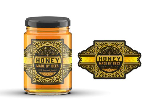 Vintage Honey Label Layout - 362608516