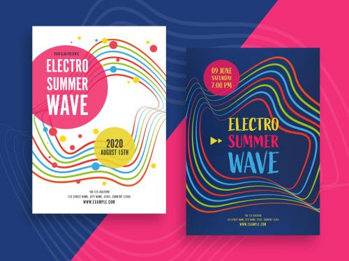 Electro Music Poster Layout - 362624688