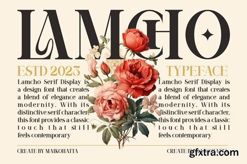 Lamcho - Serif Display Typeface K7RS5CY