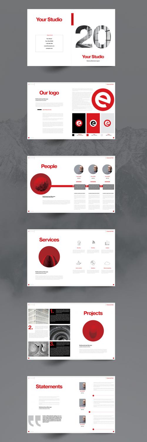 Red Business Brochure Layout - 362656066