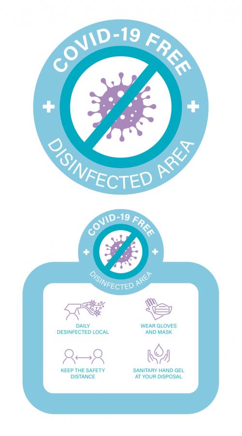 Covid-19 Awareness Sticker Layout - 362668827