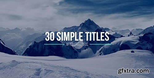 Videohive 30 Simple Titles 15721763