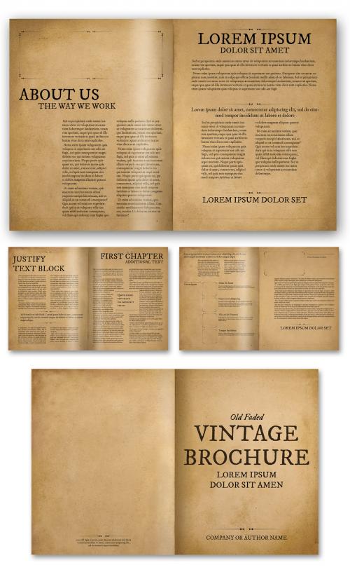 Old Faded Brochure Layout - 362980279