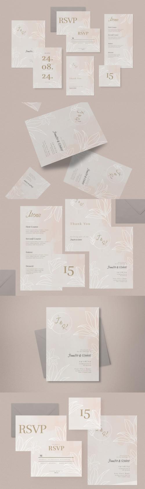 Floral Wedding Invitation Set - 362982194