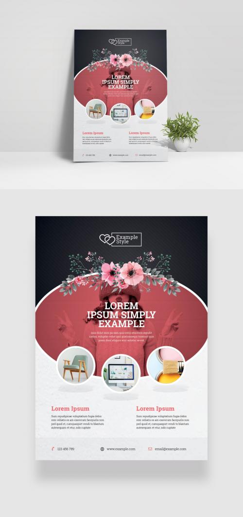 Wedding and Events Flyer Layout with Circles - 362990933