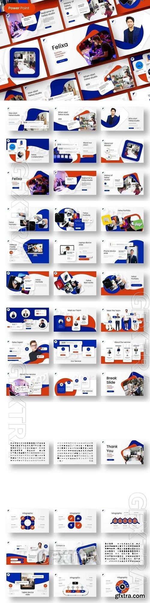 Felixa - Business PowerPoint Template T77B52Y