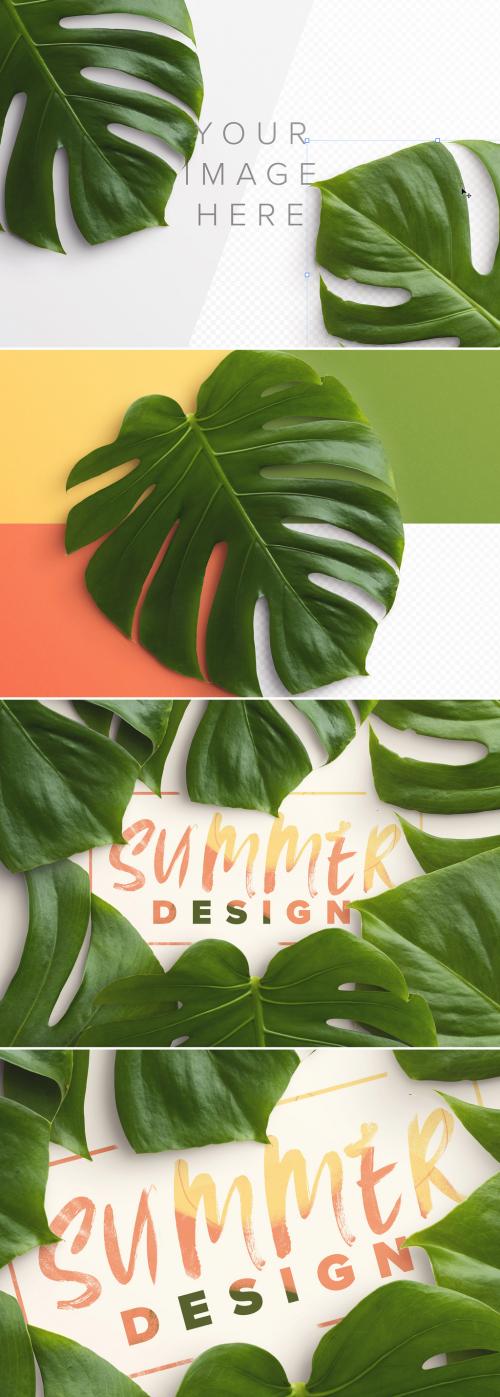 Monstera Plant Frame Mockup - 363613616