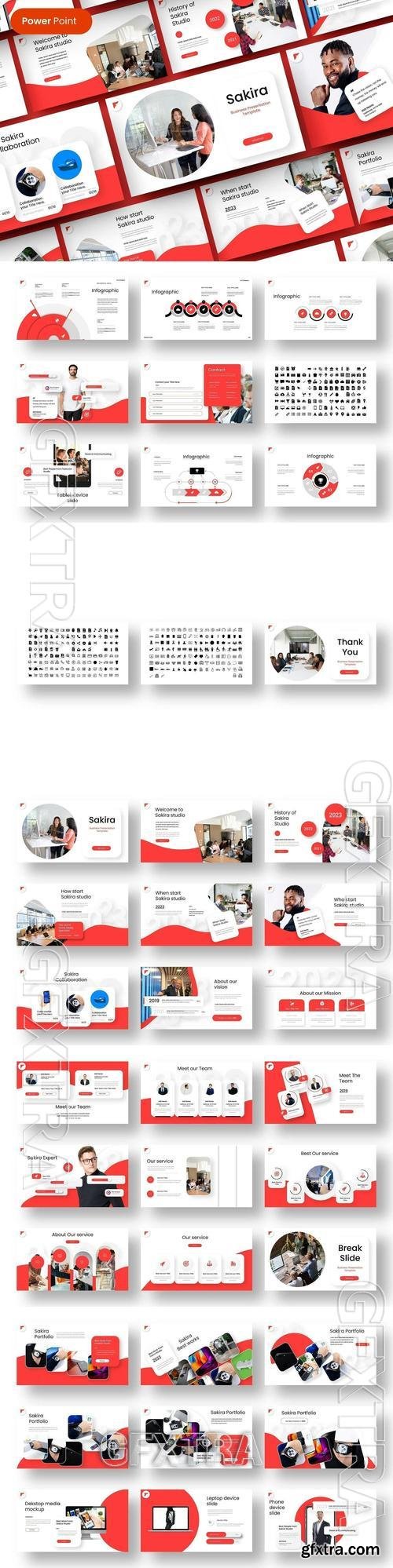 Sakira - Business PowerPoint Template 5ZYKPWL